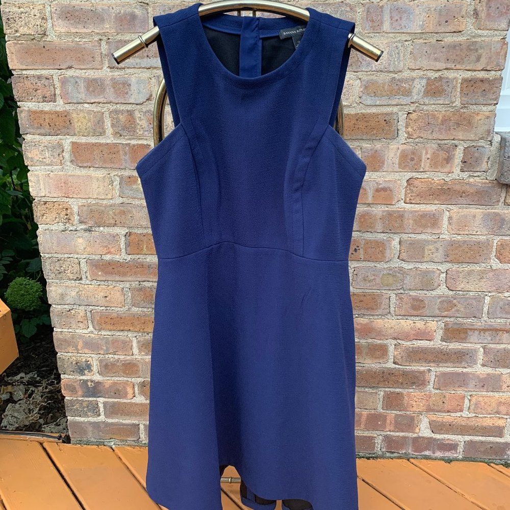 Banana Republic Women's Navy Blue Fit & Flare Dress, size 12